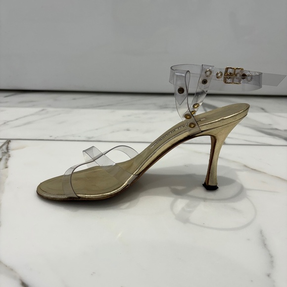 Manolo Blahnik Targisan Nappa Platine Size 35 / 5B - Picture 3 of 9